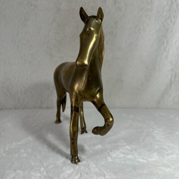 Vintage Brass Walking Horse Statue equestrian sculpture - Picture 2 of 11